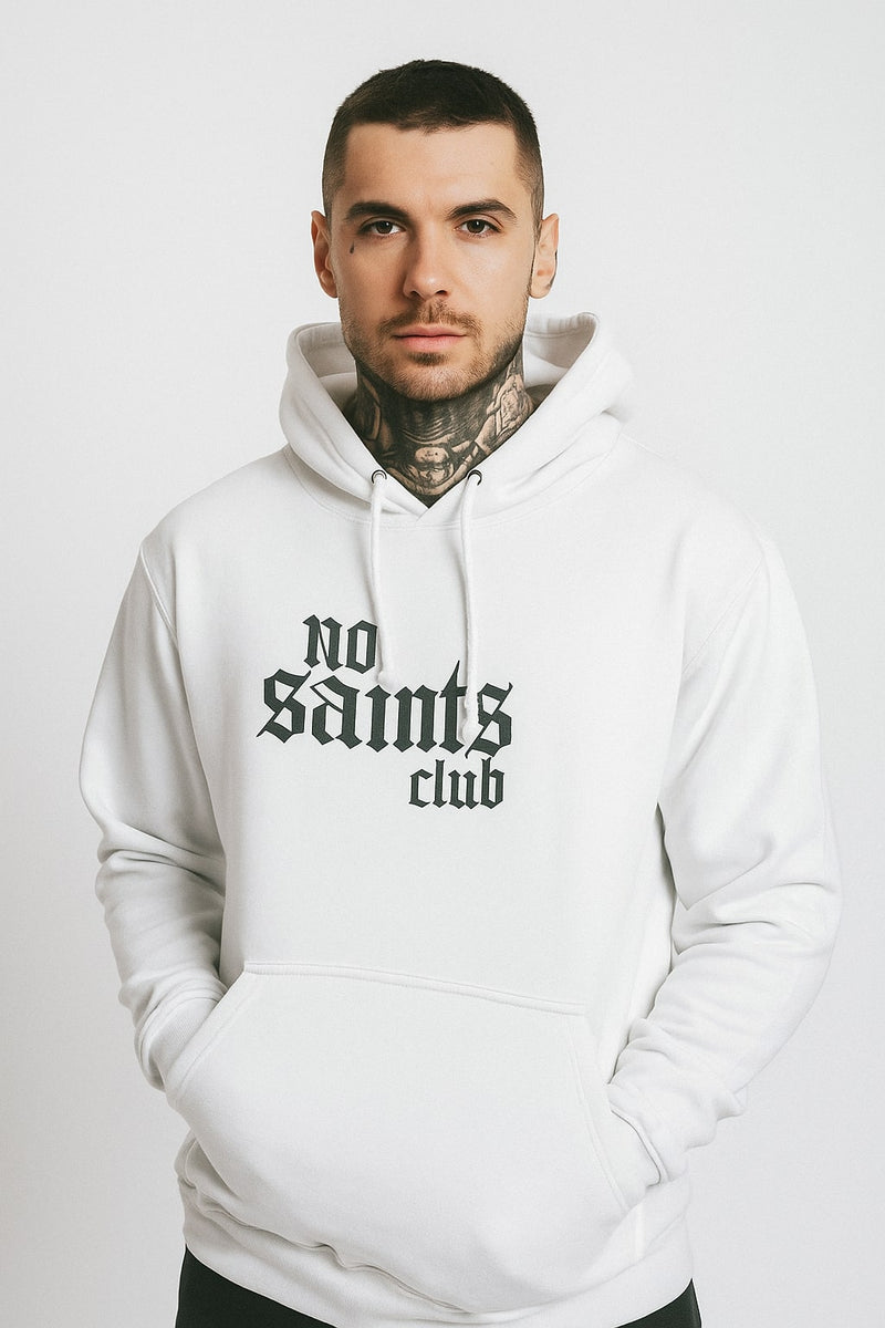 No Saints Club Fleece Hoodie - White