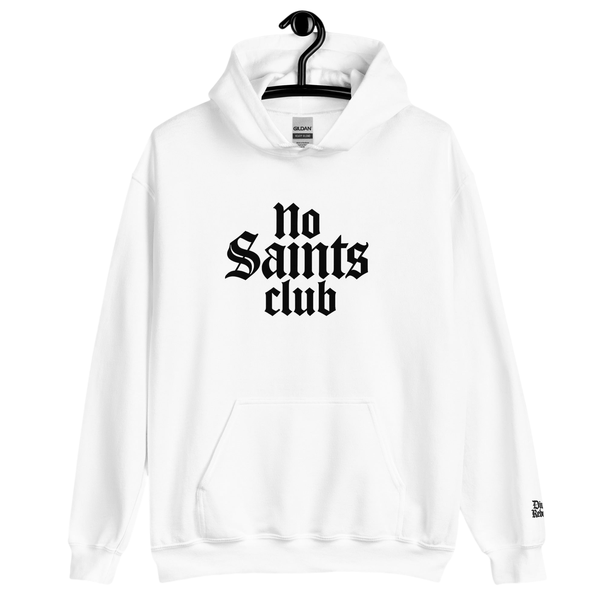 No Saints Club White | Skeleton Hoodie