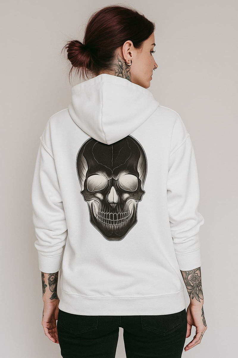 No Saints Club White | Skeleton Hoodie