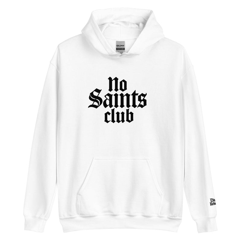 No Saints Club White | Skeleton Hoodie
