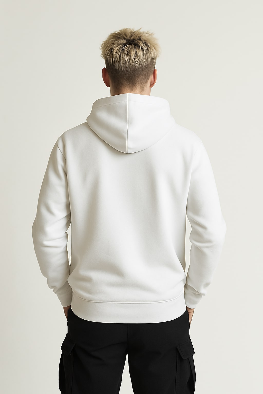 No Saints White Pullover Hoodie - Blue Flames