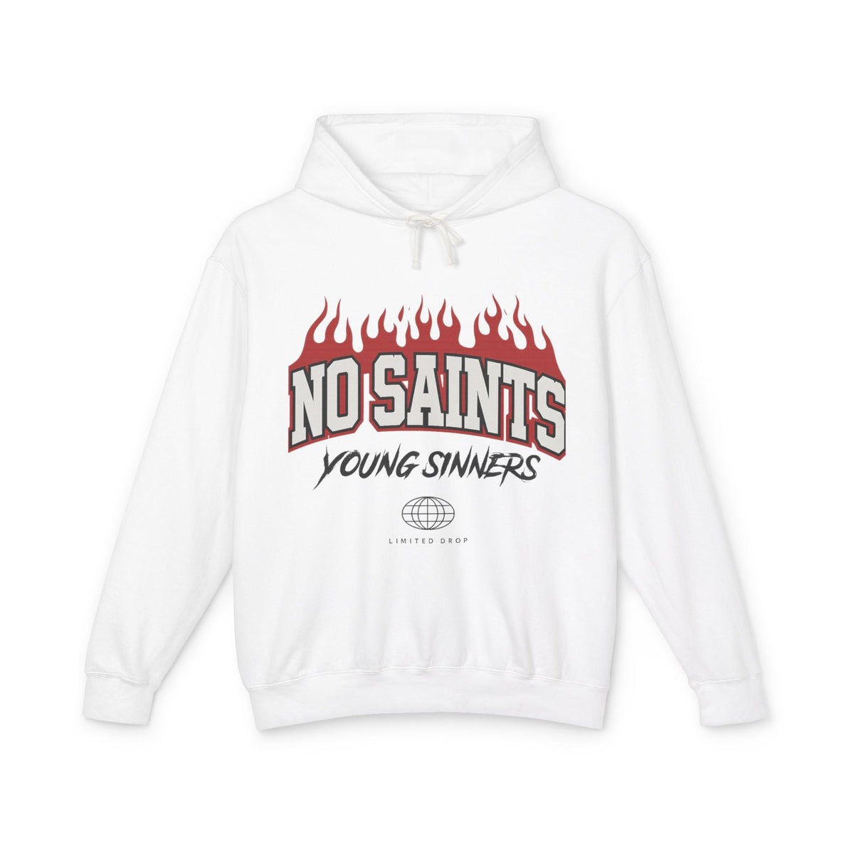 No Saints White Pullover Hoodie - S / White