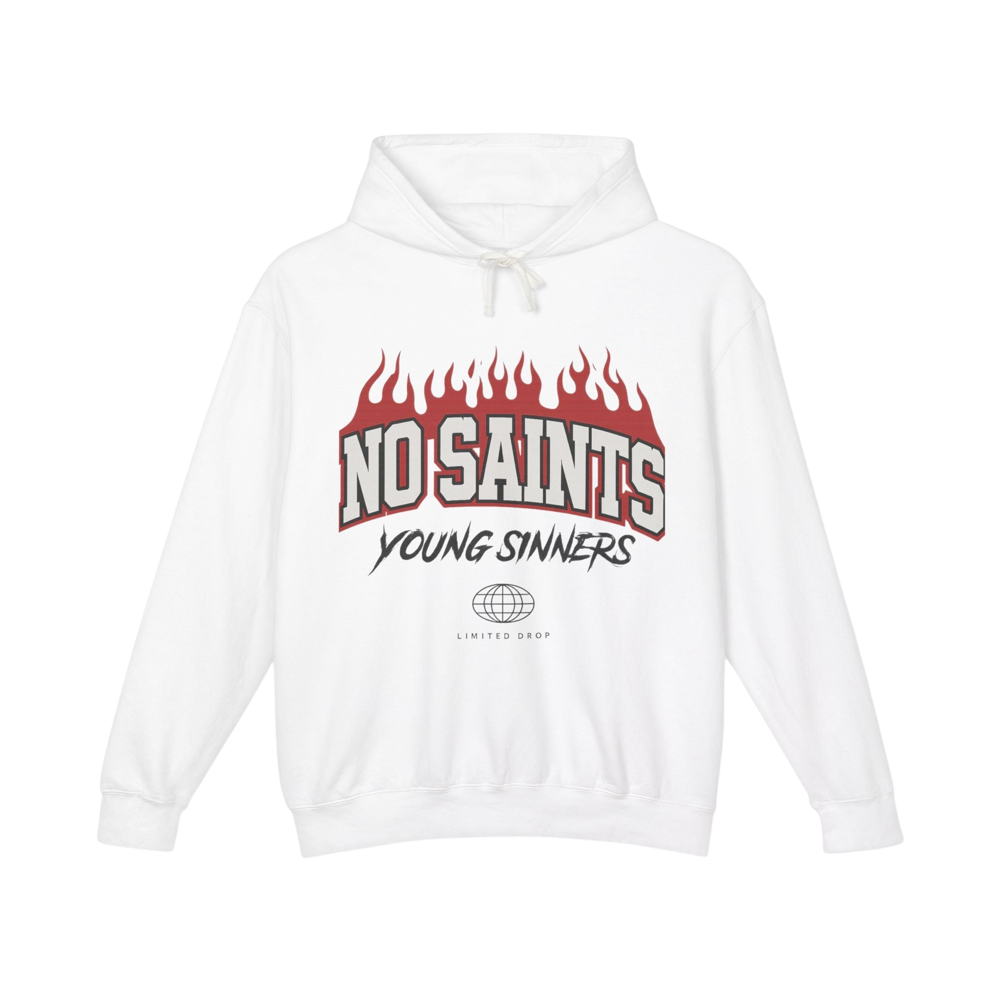 No Saints White Pullover Hoodie - S / White