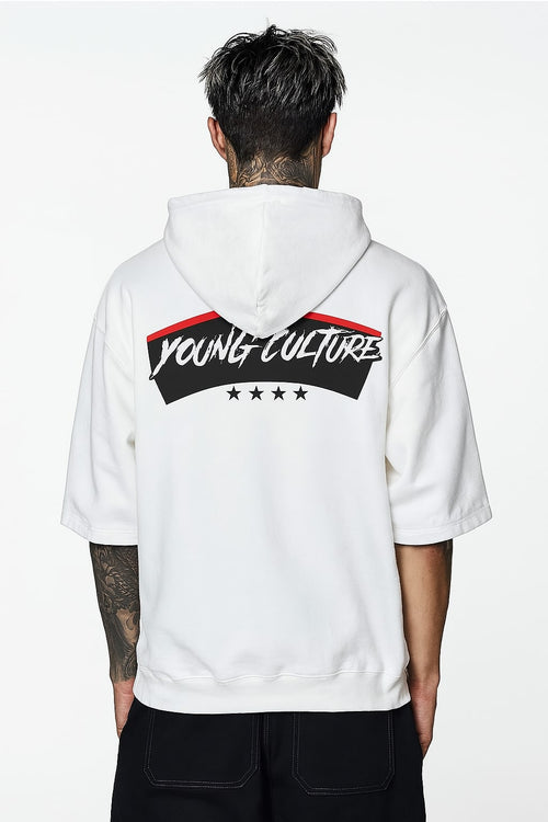 No Saints White Pullover Hoodie — hover