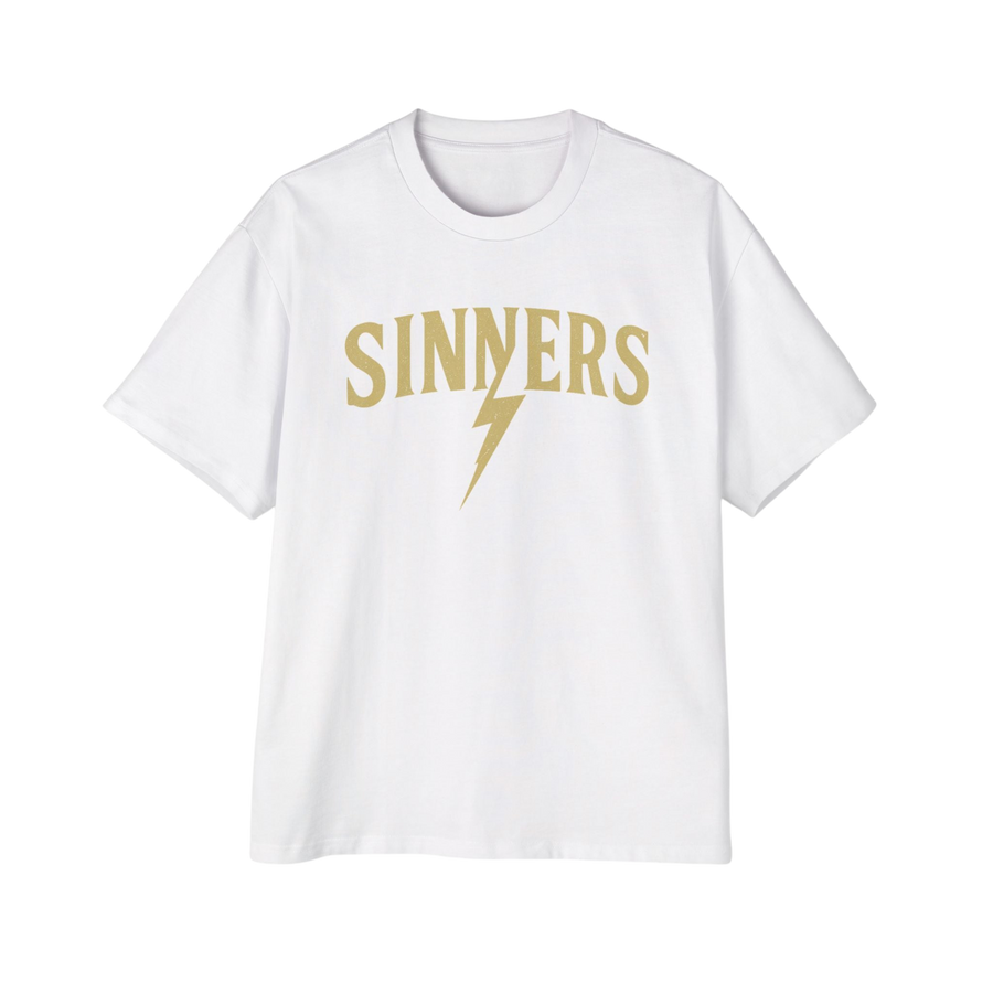 No Saints Club Sinners White Graphic Tee