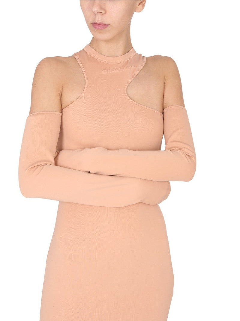 OFF-White ASYMMETRIC MINI DRESS