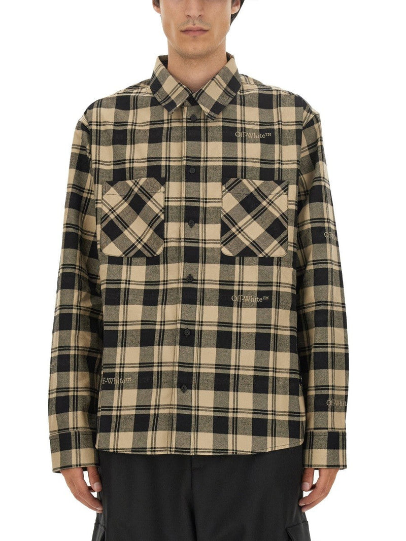 OFF-White CHECK PRINT SHIRT