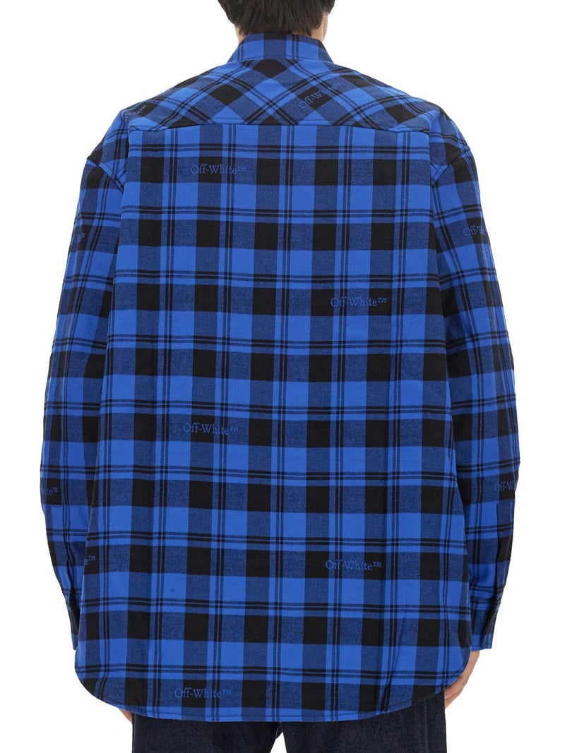 OFF-White CHECK PRINT SHIRT