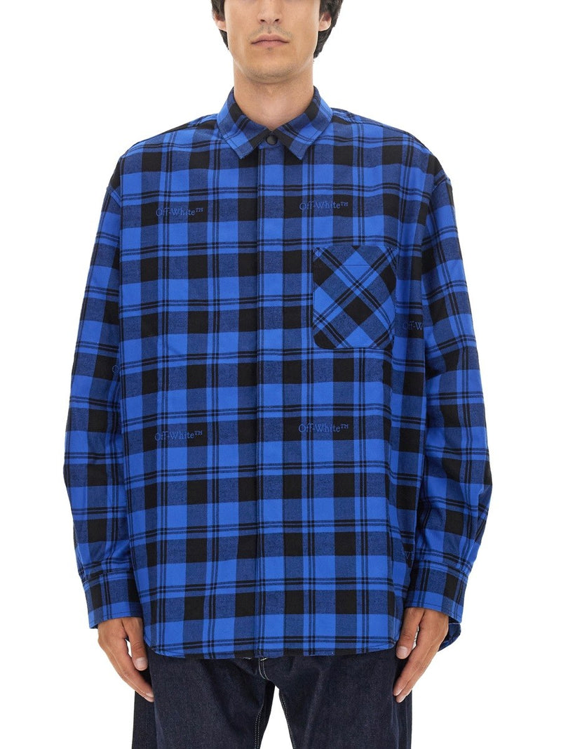 OFF-White CHECK PRINT SHIRT