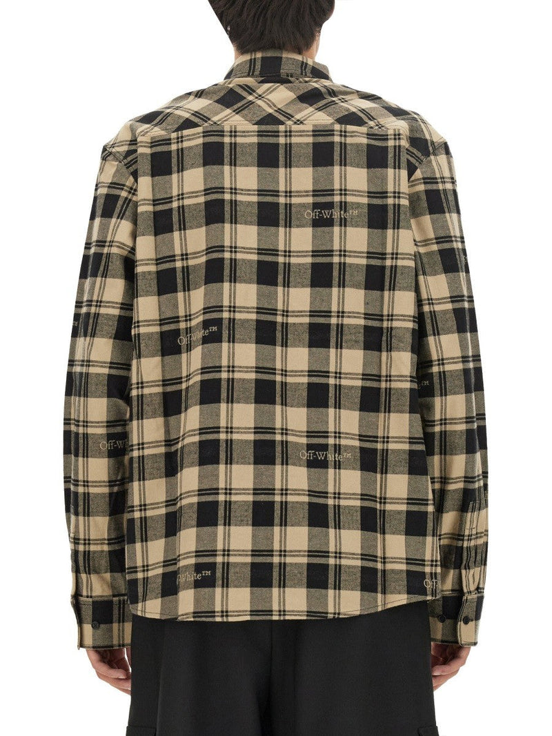 OFF-White CHECK PRINT SHIRT