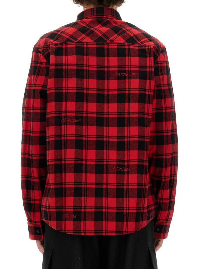 OFF-White CHECK PRINT SHIRT