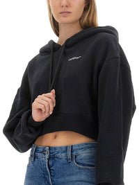 OFF-White CROPPED SWEATSHIRT - Black / S