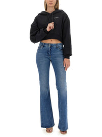 OFF-White CROPPED SWEATSHIRT - Black / S