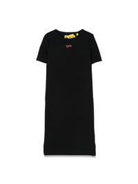 OFF-White Print plain ribbed dress