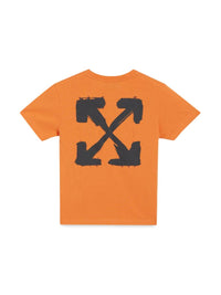 OFF-White T-SHIRT IN JERSEY DI COTONE STAMPATO - Orange / 4