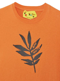 OFF-White T-SHIRT IN JERSEY DI COTONE STAMPATO - Orange / 4