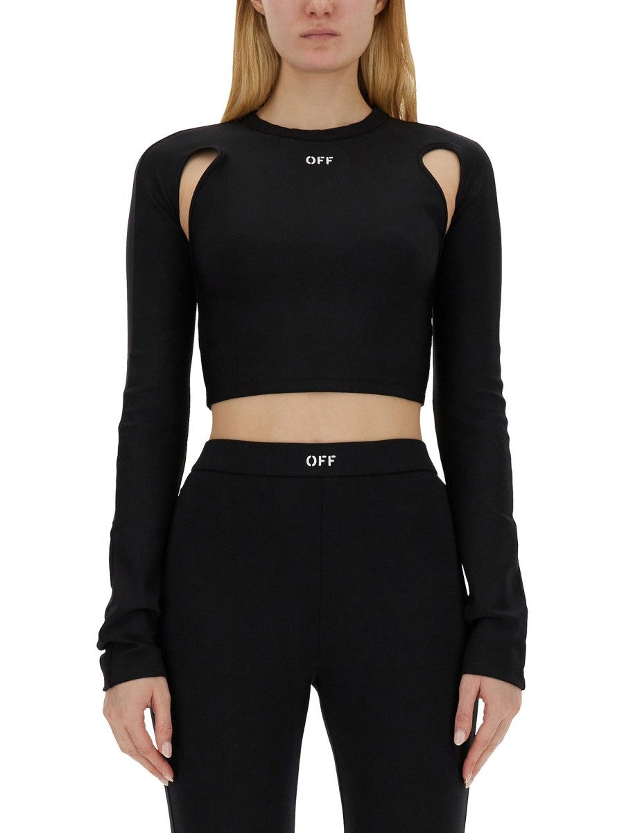 OFF-White TOPS WITH LOGO - Black / S
