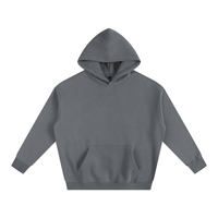 Gray Hooded Sweatshirt in Oversize Fleeced Hoodie Gray for cozy comfort and style
