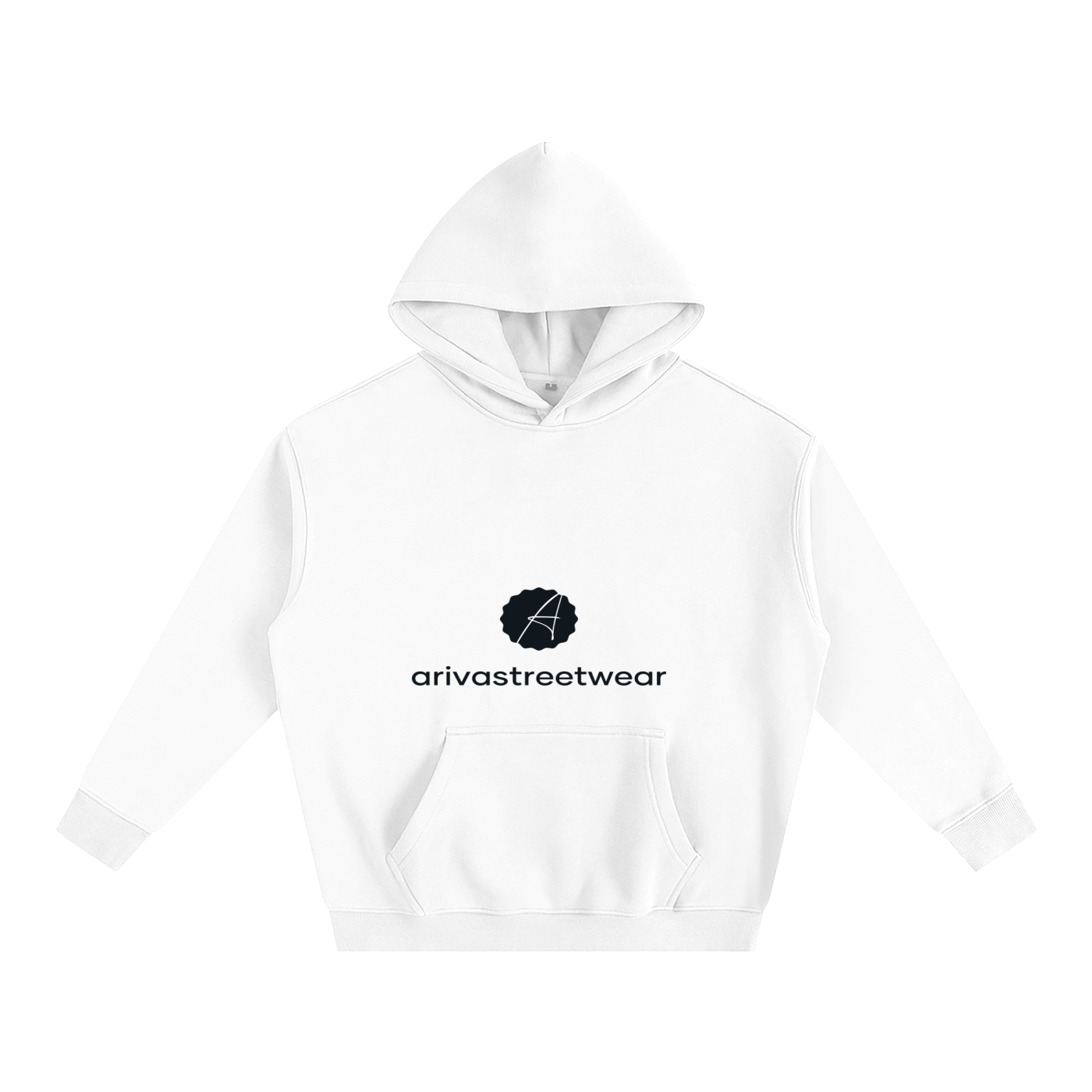 White hooded sweatshirt from the Oversize Fleeced Hoodie collection for casual comfort