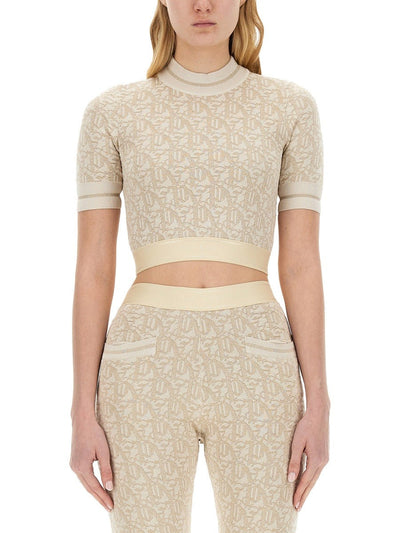 Palm Angels Beige Monogram Jersey