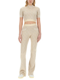 Palm Angels Beige Monogram Jersey