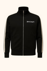 Palm Angels Black Track Jacket for Men