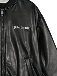 Palm Angels Coated Track Crop. JKT - Black / One size