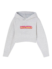 Palm Angels CROPPED HOODIE - Gray / 8