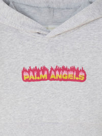 Palm Angels CROPPED HOODIE - Gray / 8