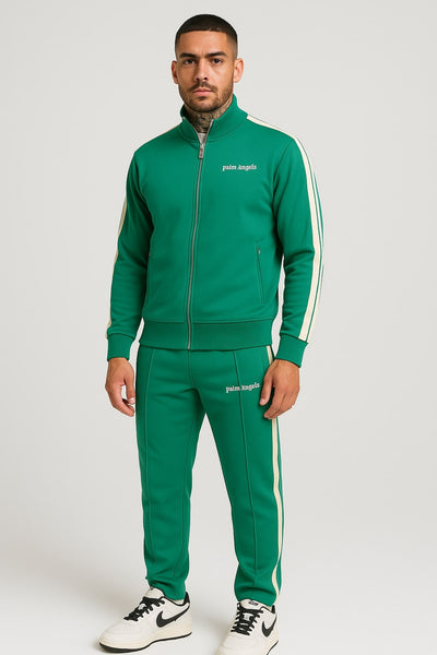Palm Angels Green Track Jacket for Men - hover