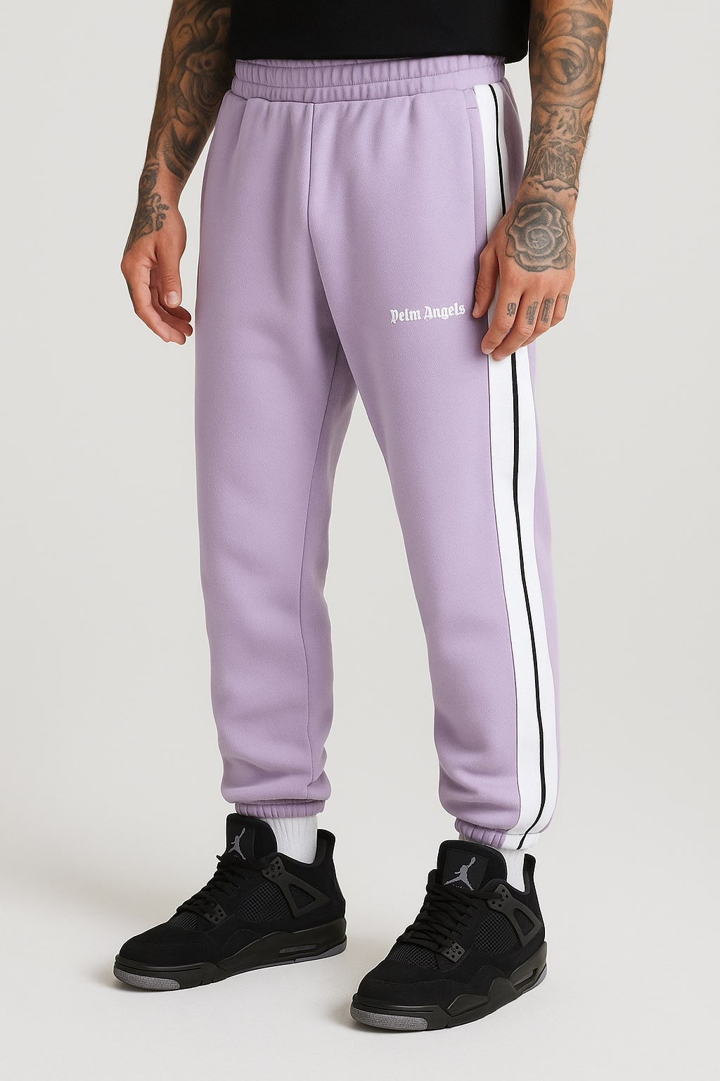 Palm Angels LOGO TRACK SWEAT PANT - PURPLE - Purple / 12