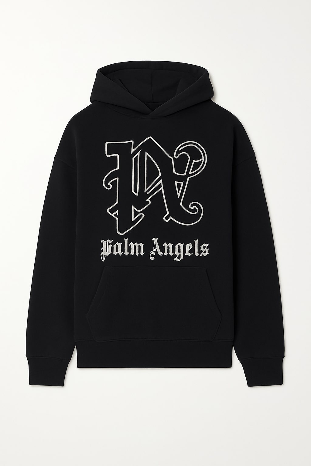 Palm Angels Men’s Black Gothic Logo Hoodie - Black / Male