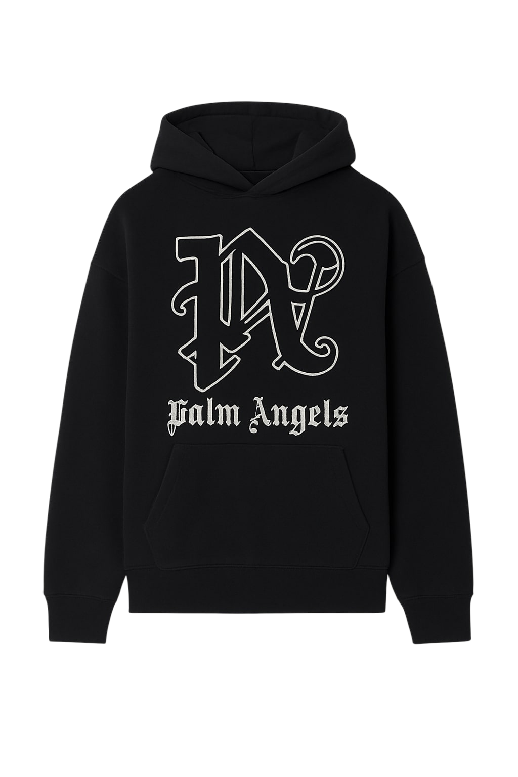 Palm Angels Men’s Black Gothic Logo Hoodie - Black / Male