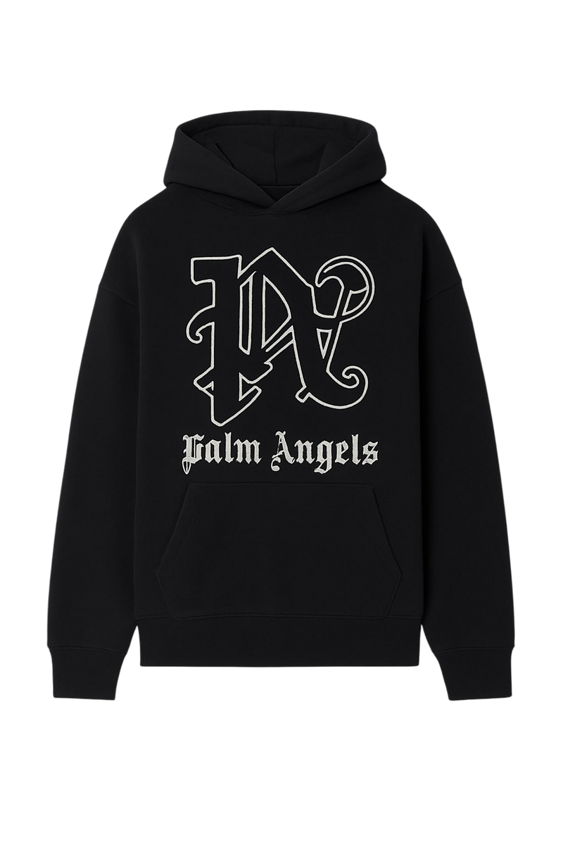 Palm Angels svart herrtröja med gotisk logotyp