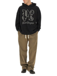 Palm Angels Men’s Black Gothic Logo Hoodie - Black / Male