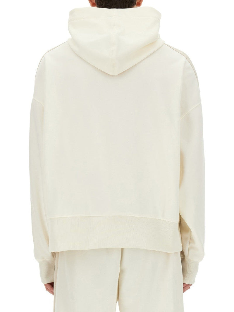 Palm Angels Herr Cream Streetwear Sweatshirt