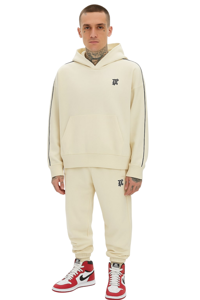 Palm Angels Herr Cream Streetwear Sweatshirt