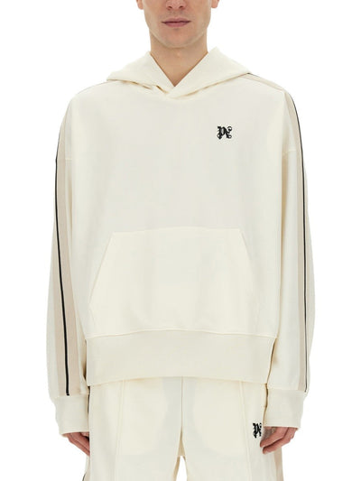 Palm Angels Men's Cream Streetwear Sweatshirt - hover