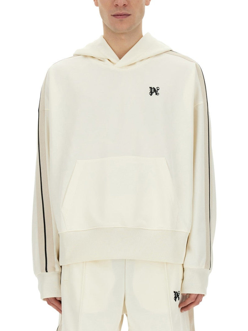 Palm Angels Herr Cream Streetwear Sweatshirt