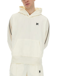 Palm Angels Men’s Cream Streetwear Sweatshirt - 100% POLYESTER / Beige / XL