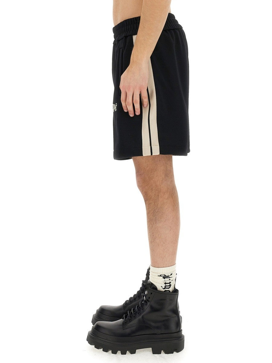 Palm Angels MONOGRAM BERMUDA SHORTS - Black / M
