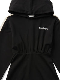 Palm Angels NEW TRACK Hoodie Mini Dress - Black / 10