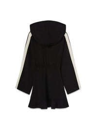 Palm Angels NEW TRACK Hoodie Mini Dress - Black / 10
