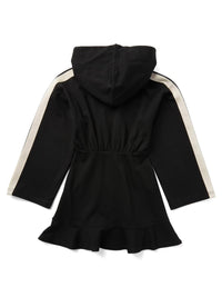 Palm Angels NEW TRACK Hoodie Mini Dress - Black / 10