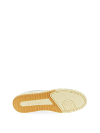 Palm Angels White Leather Low-Top Sneakers