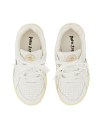 Palm Angels White Leather Low-Top Sneakers