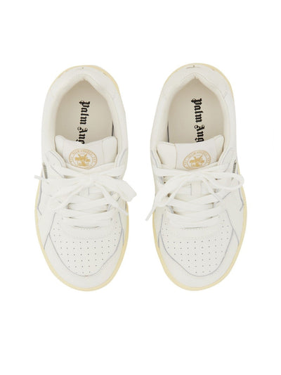 Palm Angels White Leather Low-Top Sneakers - hover