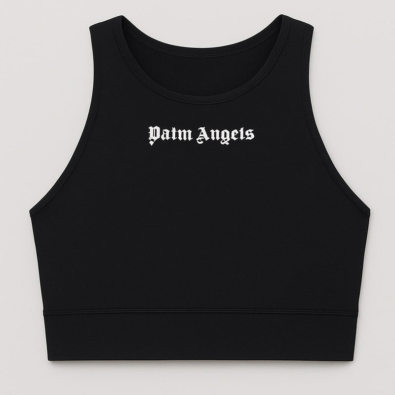 Palm Angels sport-bh med logotyp för kvinnor, svart