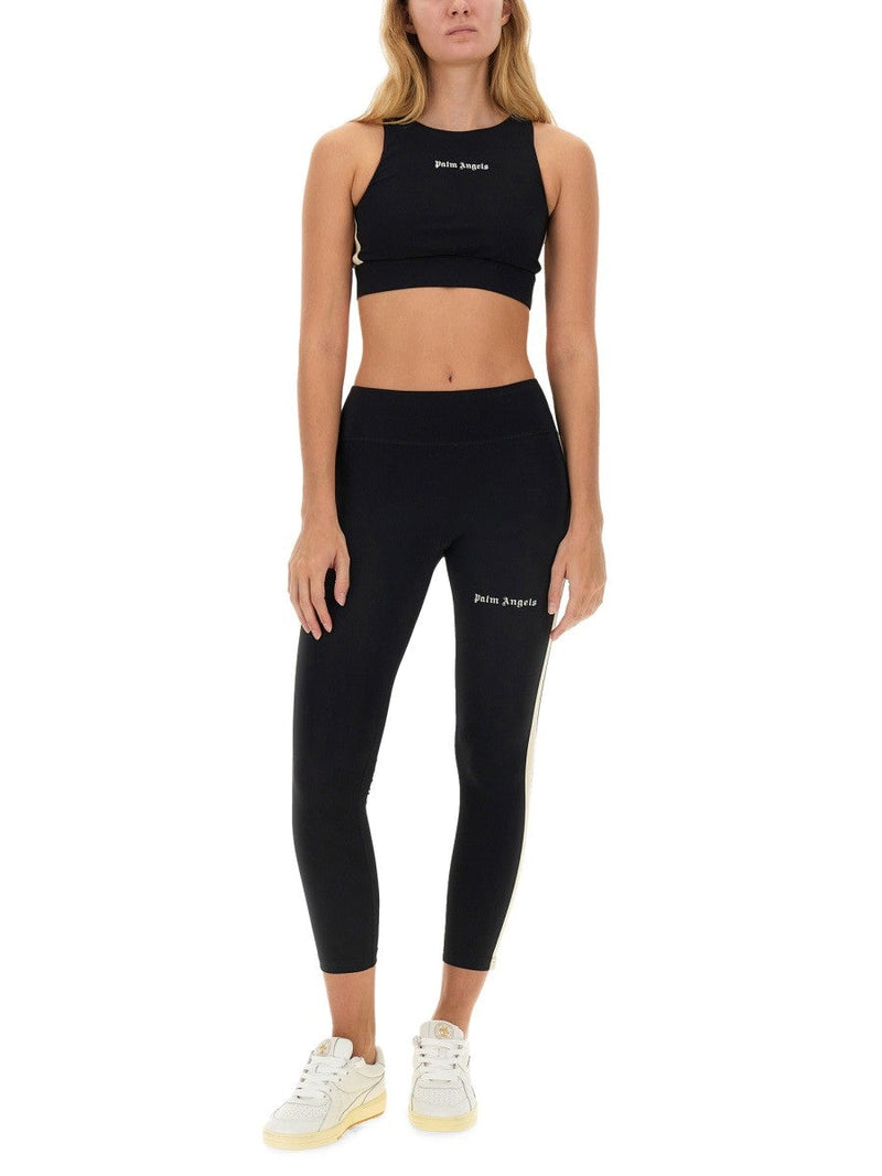 Palm Angels sport-bh med logotyp för kvinnor, svart