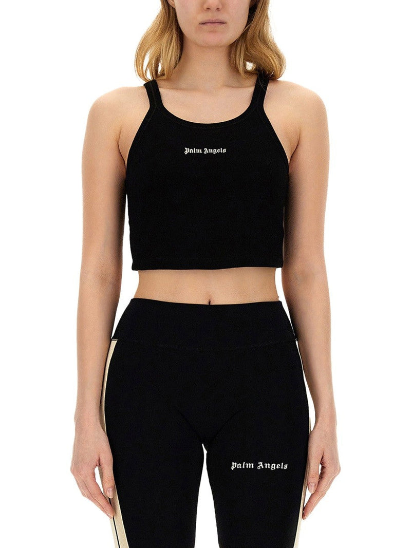 Palm Angels sport-bh med logotyp för kvinnor, svart